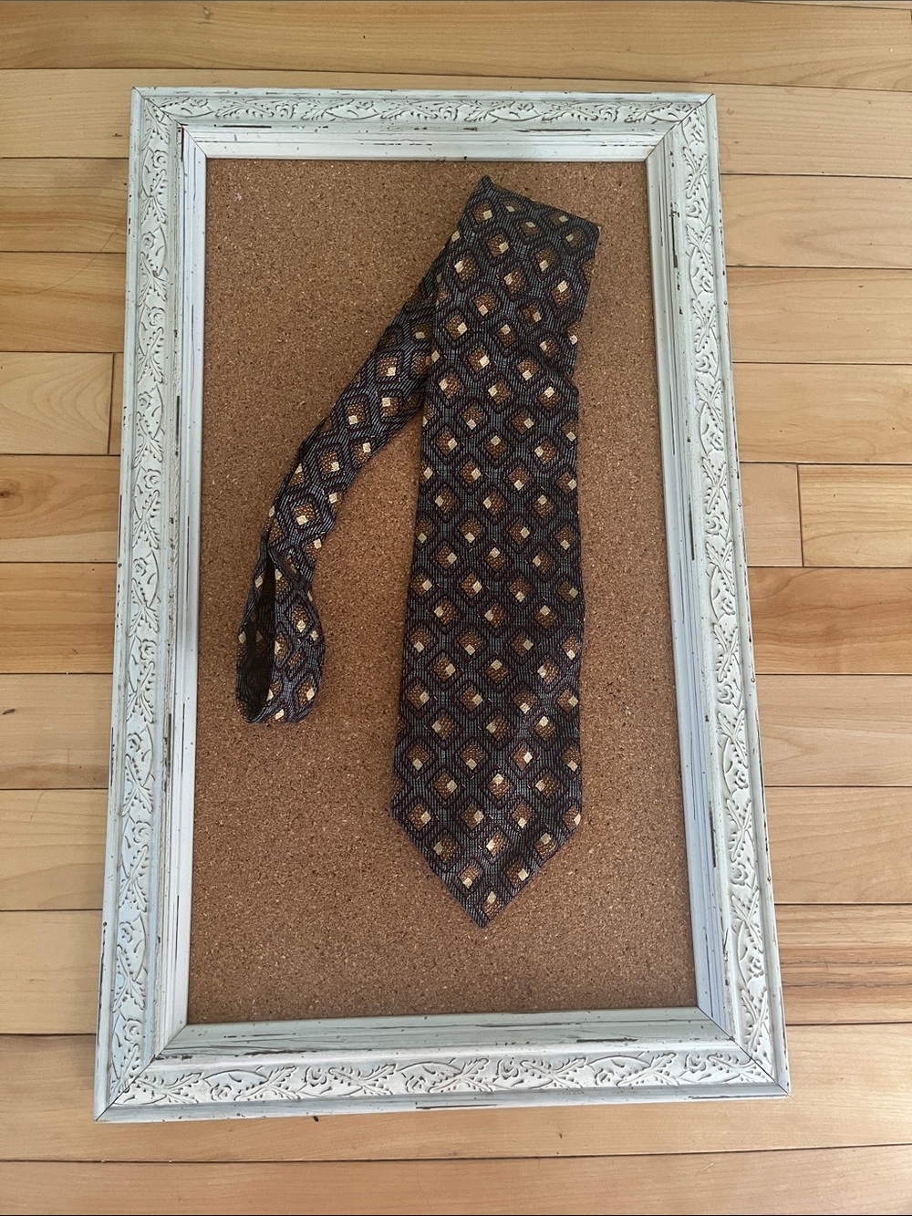 Classic Geometric Brown Men's Tie